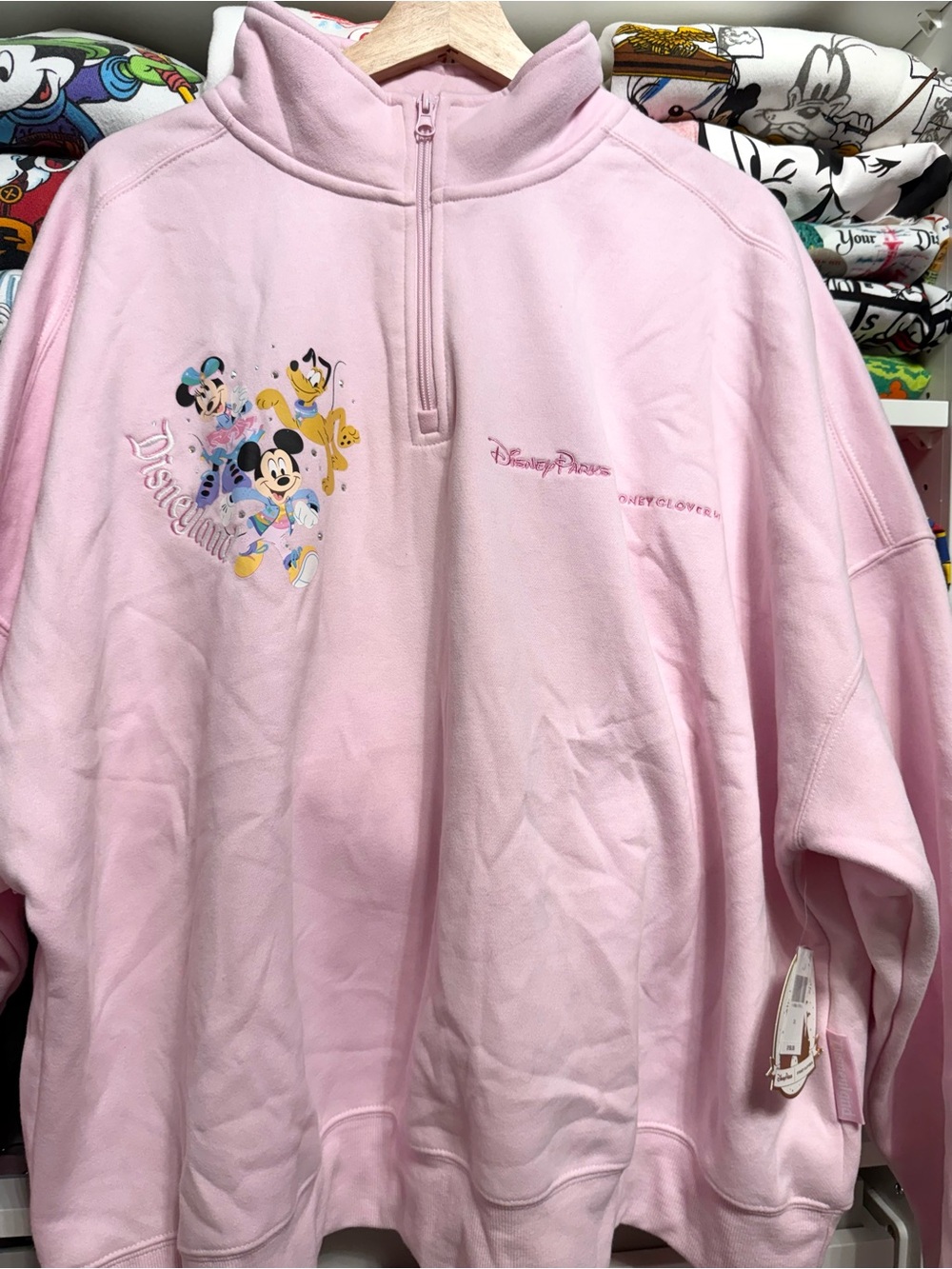 NEW Disney Parks Stoney Clover Lane Disneyland Quarter Zip Sweatshirt - Picture 5 of 8